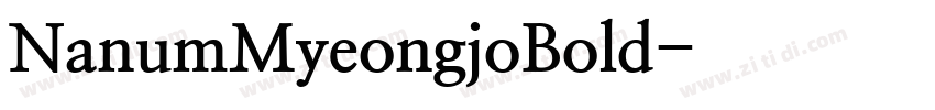 NanumMyeongjoBold字体转换