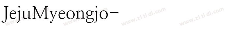 JejuMyeongjo字体转换