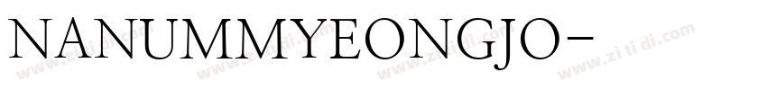 NANUMMYEONGJO字体转换