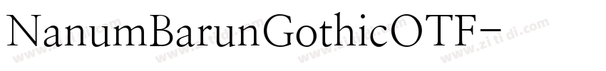 NanumBarunGothicOTF字体转换