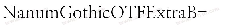NanumGothicOTFExtraB字体转换