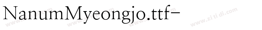 NanumMyeongjo.ttf字体转换