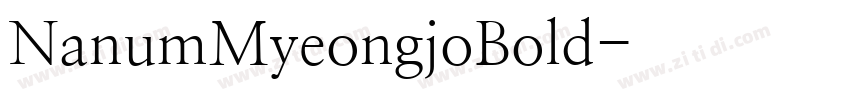 NanumMyeongjoBold字体转换