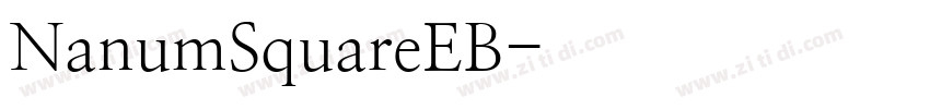 NanumSquareEB字体转换
