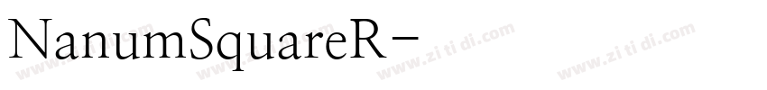 NanumSquareR字体转换