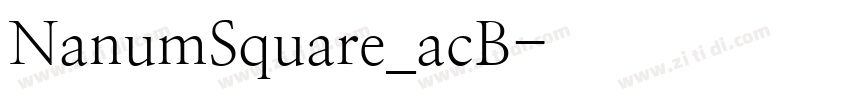 NanumSquare_acB字体转换