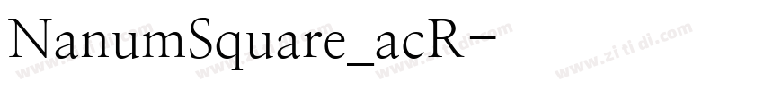 NanumSquare_acR字体转换