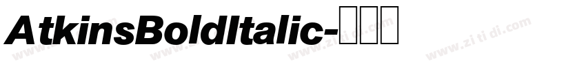 AtkinsBoldItalic字体转换
