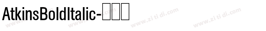 AtkinsBoldItalic字体转换