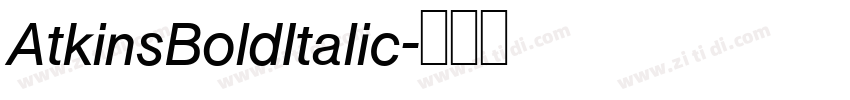 AtkinsBoldItalic字体转换