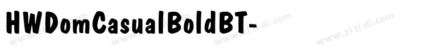HWDomCasualBoldBT字体转换