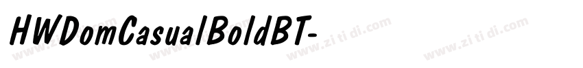 HWDomCasualBoldBT字体转换