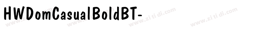 HWDomCasualBoldBT字体转换