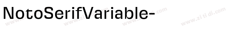 NotoSerifVariable字体转换