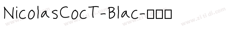 NicolasCocT-Blac字体转换