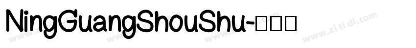 NingGuangShouShu字体转换
