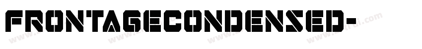 FrontageCondensed字体转换