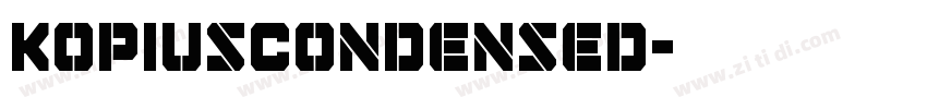 KopiusCondensed字体转换