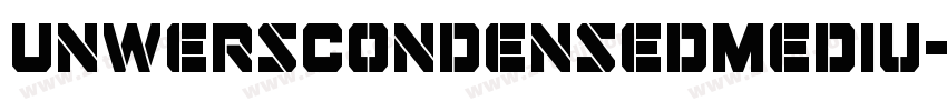UnwersCondensedMediu字体转换