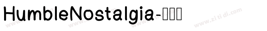 HumbleNostalgia字体转换