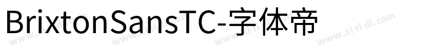 BrixtonSansTC字体转换