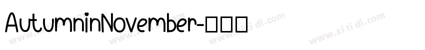 AutumninNovember字体转换