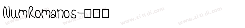 NumRomanos字体转换
