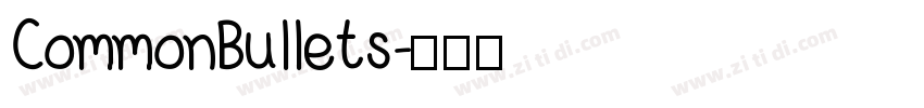 CommonBullets字体转换