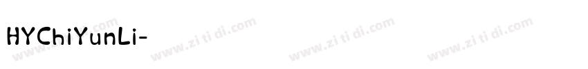HYChiYunLi字体转换