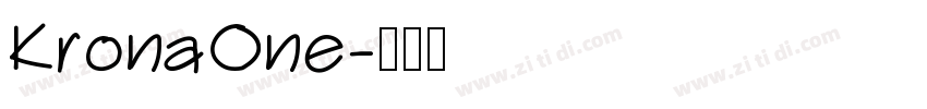 KronaOne字体转换