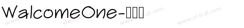 WalcomeOne字体转换