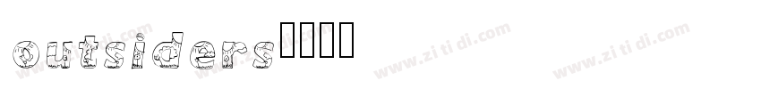 outsiders字体转换