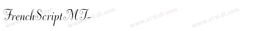 FrenchScriptMT字体转换
