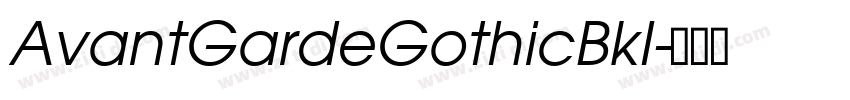 AvantGardeGothicBkI字体转换
