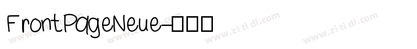 FrontPageNeue字体转换