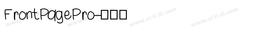 FrontPagePro字体转换