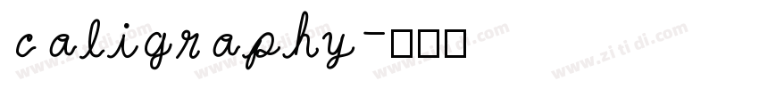 caligraphy字体转换
