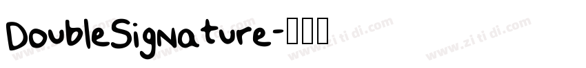 DoubleSignature字体转换
