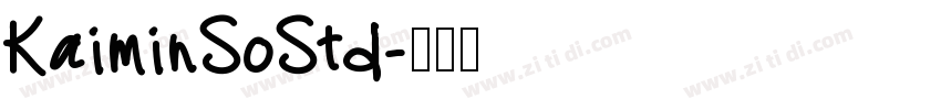 KaiminSoStd字体转换