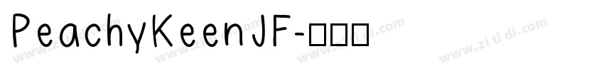 PeachyKeenJF字体转换