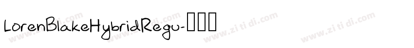 LorenBlakeHybridRegu字体转换