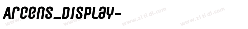 Arcens_Display字体转换