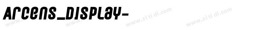 Arcens_Display字体转换