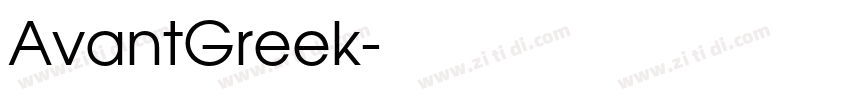 AvantGreek字体转换