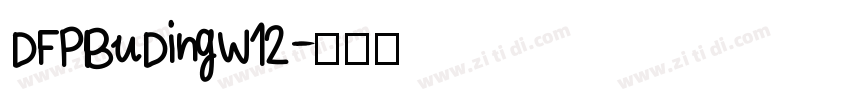 DFPBuDingW12字体转换