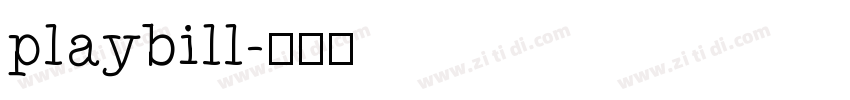 playbill字体转换