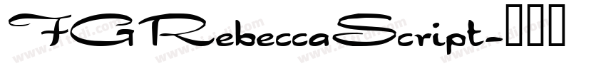 FGRebeccaScript字体转换