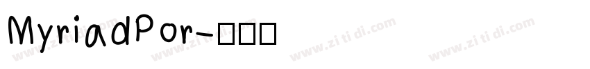 MyriadPor字体转换