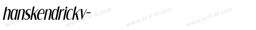 hanskendrickv字体转换