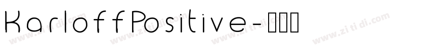 KarloffPositive字体转换